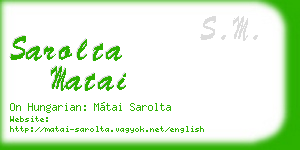 sarolta matai business card